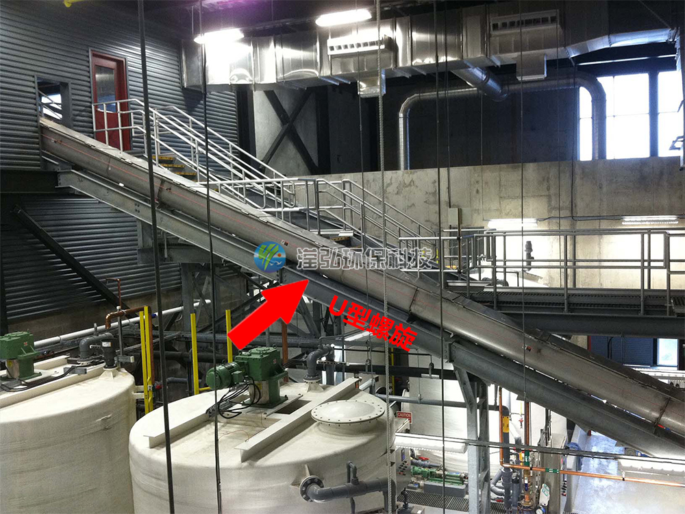 云南昆明某（碳酸鈣）輸送項目現(xiàn)場（U型螺旋）